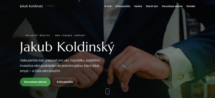 Web finančního poradce Jakuba Koldinského