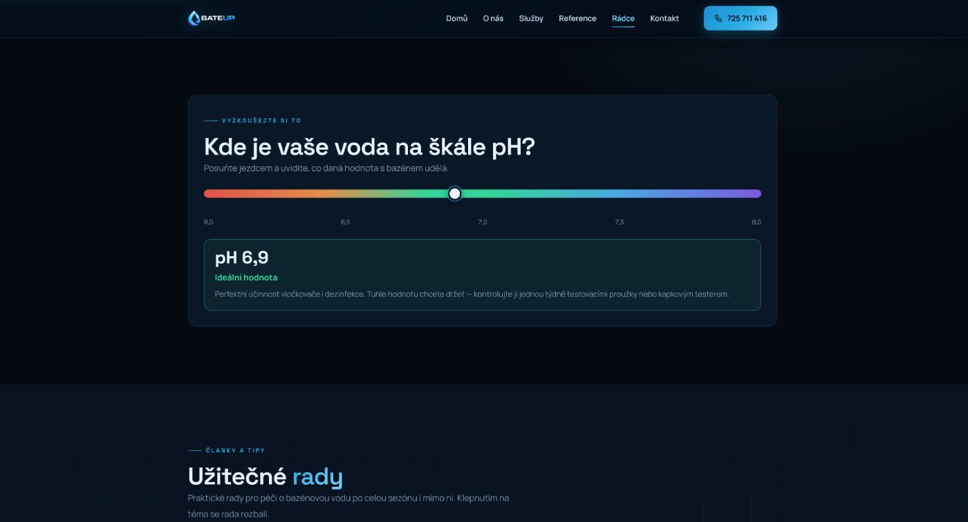 Nový web Bateup — náhled 3