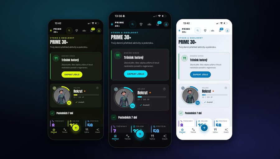 Fitness aplikace PRIME 30+