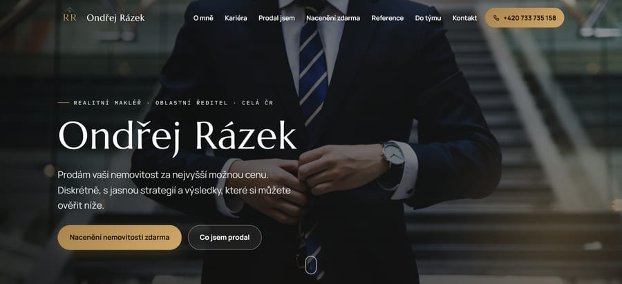 Osobní web realitního makléře Ondřeje Rázka